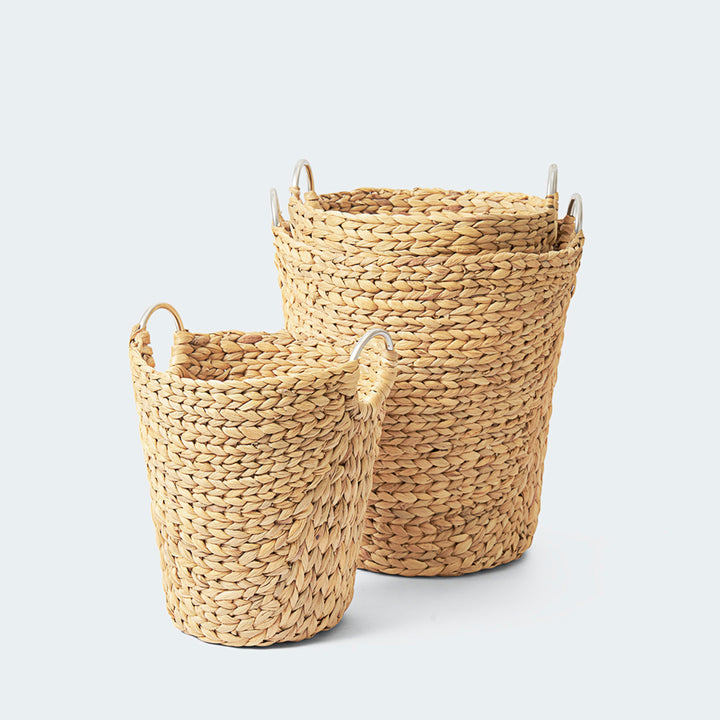 Natural Brown Standing Basket with Handles from Artera Home