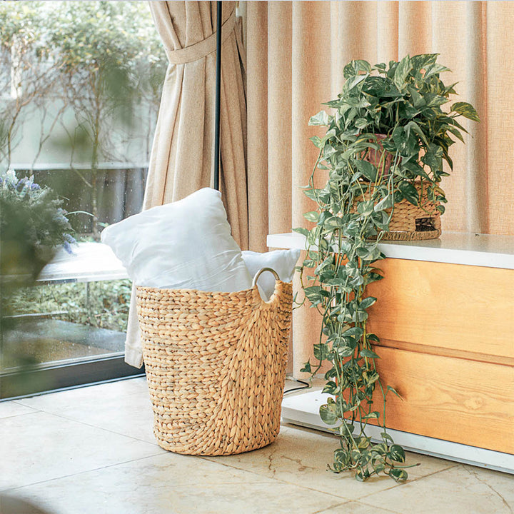 Natural Brown Standing Basket with Handles from Artera Home