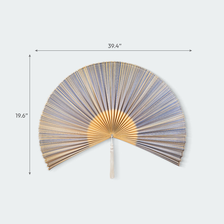 Purple Bamboo Folding Fan Wall Decor from Artera Home