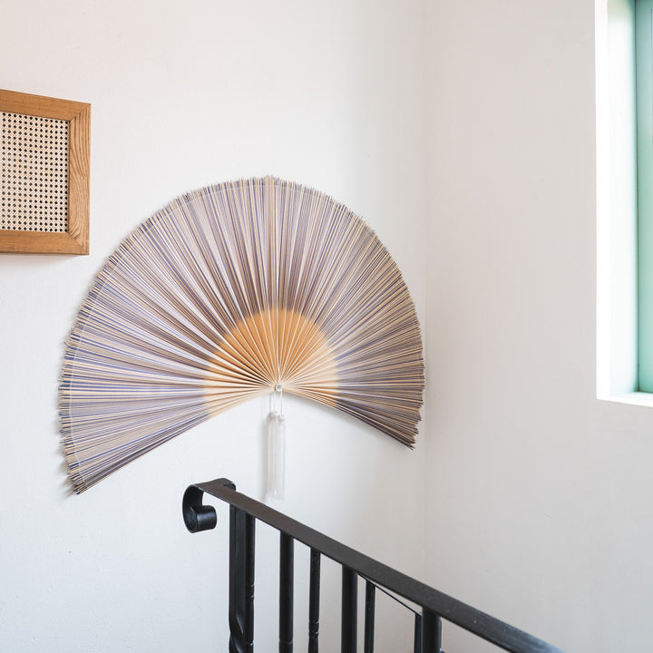 Purple Bamboo Folding Fan Wall Decor from Artera Home