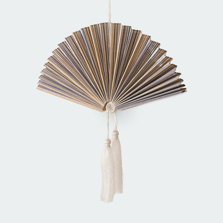 Purple Bamboo Folding Fan Wall Decor from Artera Home