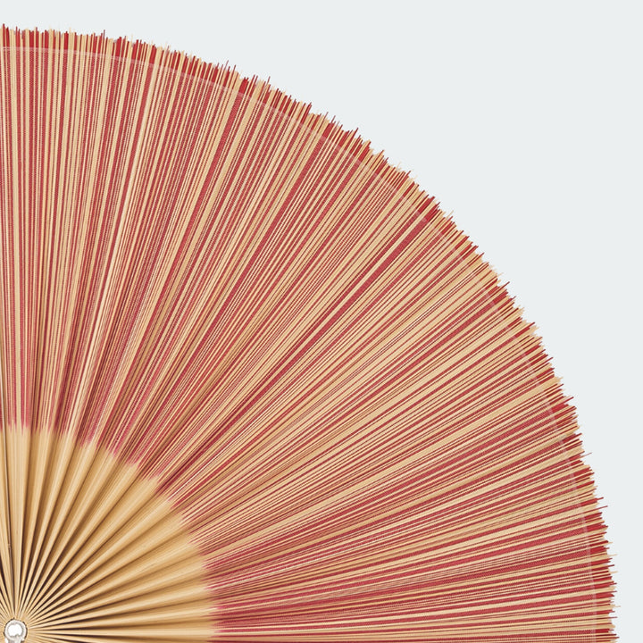 Red and Brown Bamboo Folding Fan Wall Decor by Artera Home