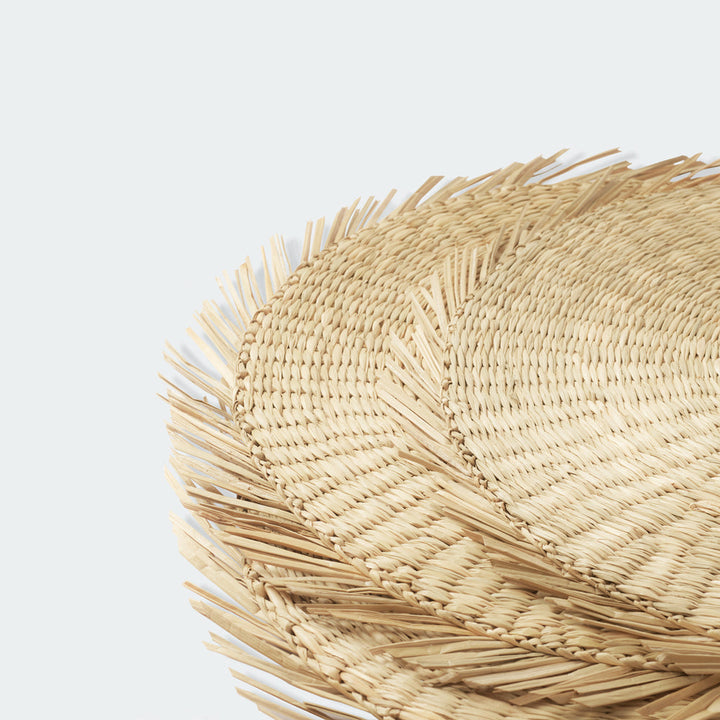 Artera Home round sunburst seagrass woven placemat set of 6 overlap each other