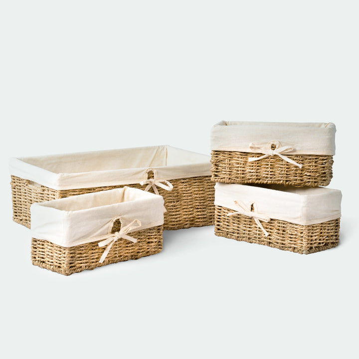 Seagrass Wicker Basket Set Of 4 With Liners from Artera Home