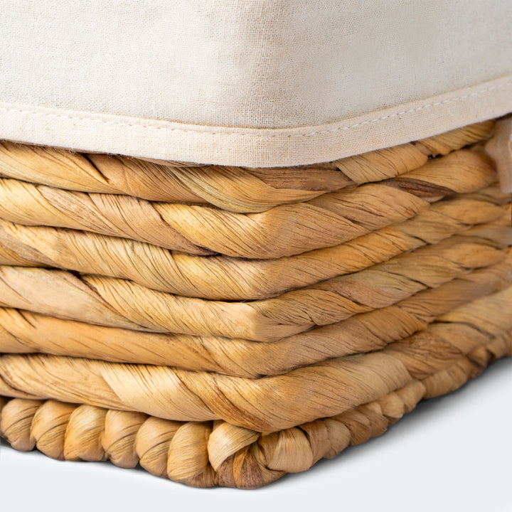 Stackable Water Hyacinth Wicker Basket Set from Artera Home