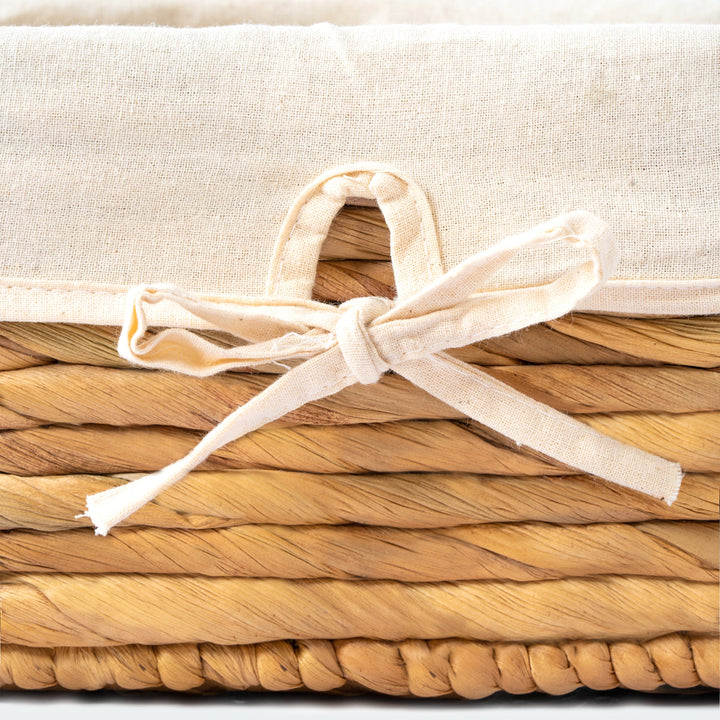 Stackable Water Hyacinth Wicker Basket Set from Artera Home