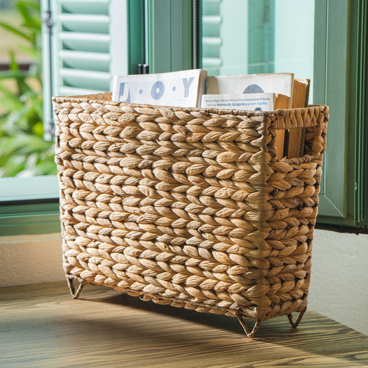 Standing Rectangular Hyacinth Storage Basket from Artera Home