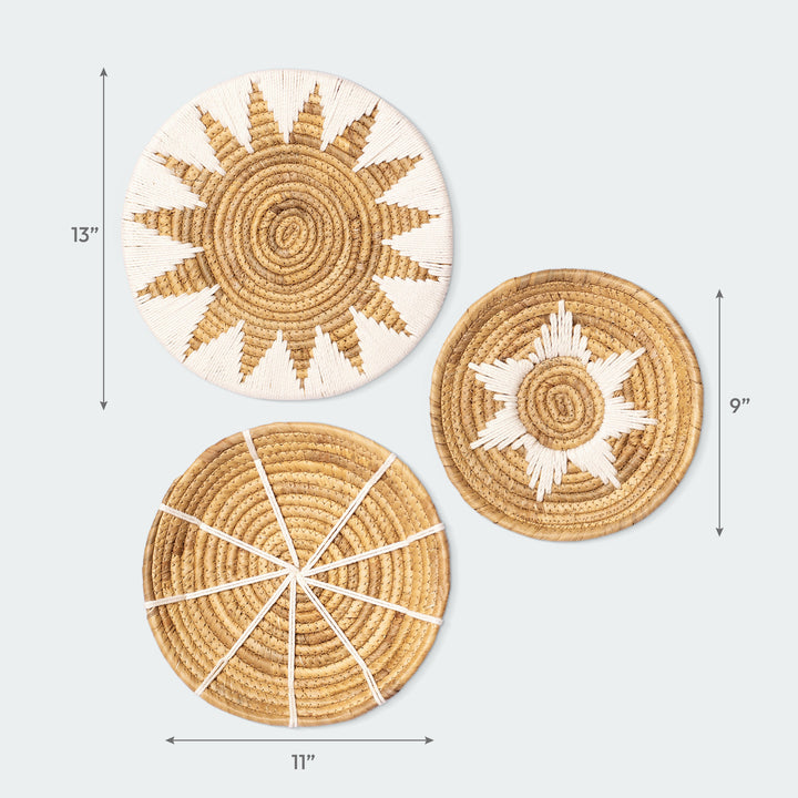 Bold Geometric and Star Wall Basket Decor Set from Artera Home