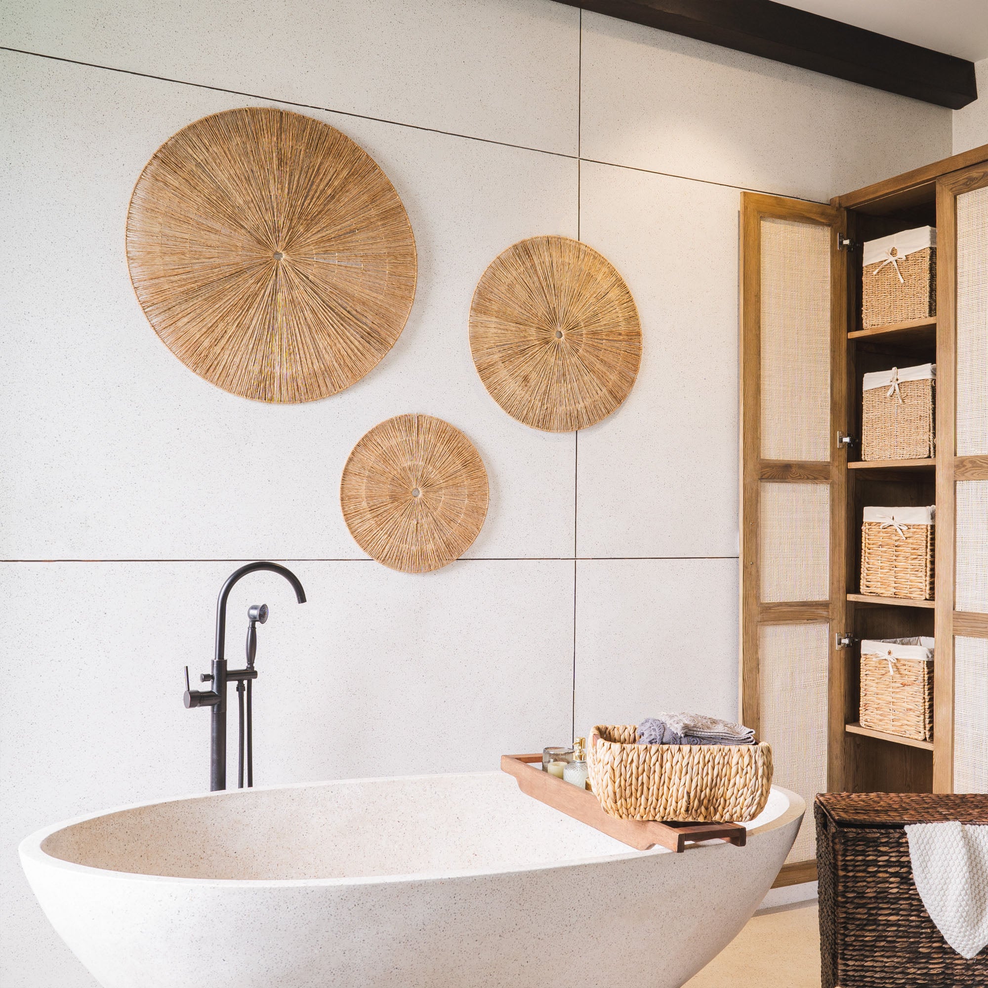 Round Wall Basket Decor