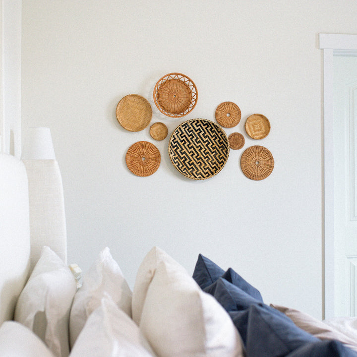 Varied-Brown Rattan and Bamboo Wall Decor Set from Artera Home