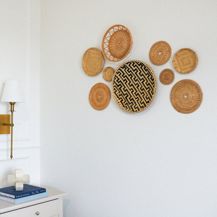 Varied-Brown Rattan and Bamboo Wall Decor Set from Artera Home