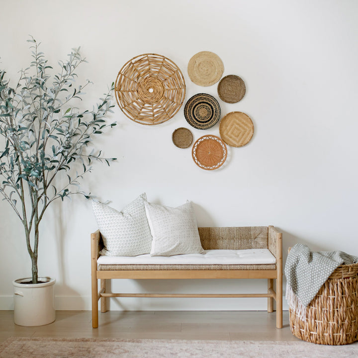 Artera Home Varied-Texture Circular Wall Basket Decor Set