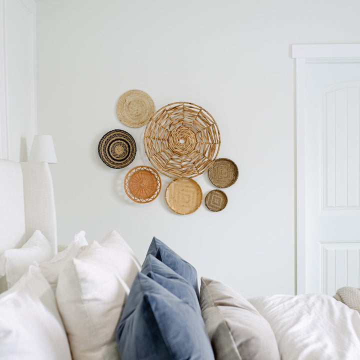 Artera Home Varied-Texture Circular Wall Basket Decor Set