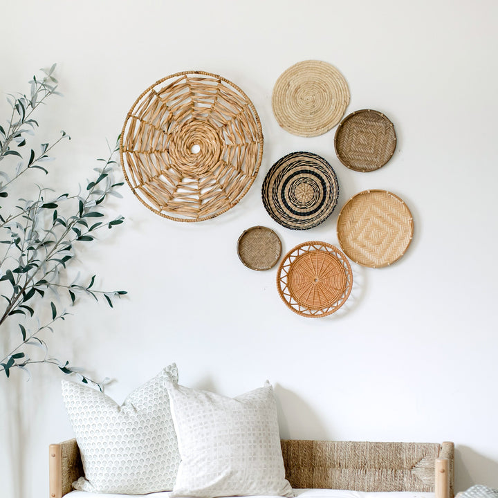 Artera Home Varied-Texture Circular Wall Basket Decor Set