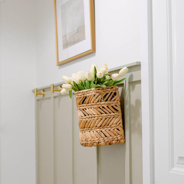 Water Hyacinth Wall Basket Decor With Handles from Artera Home