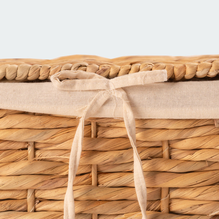 Water Hyacinth Wicker Basket Set With Lid from Artera Home