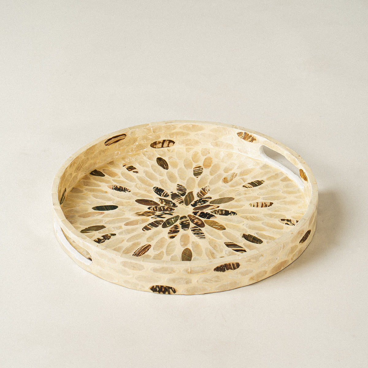mother of pearl charger tray