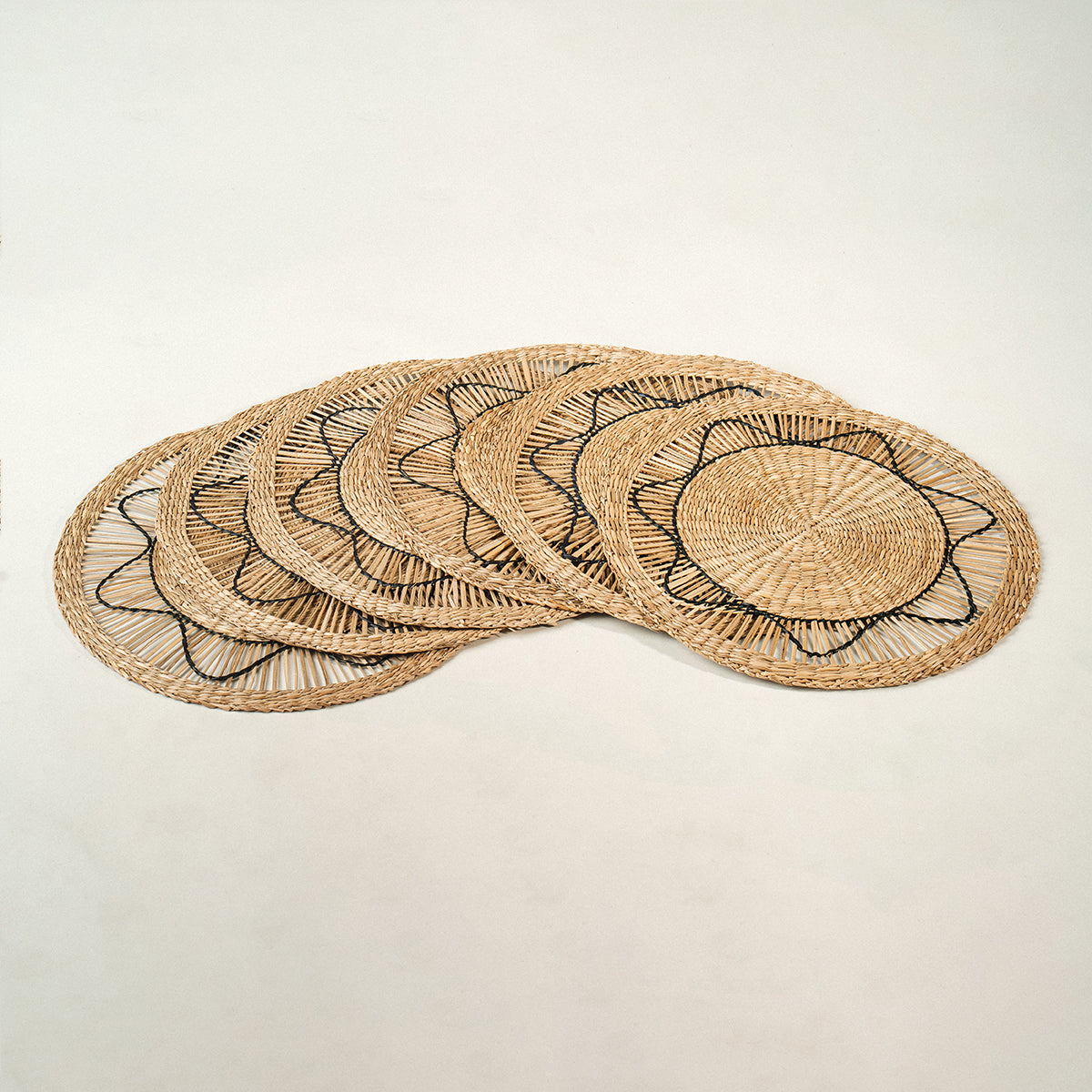 round seagrass placemat set of 6